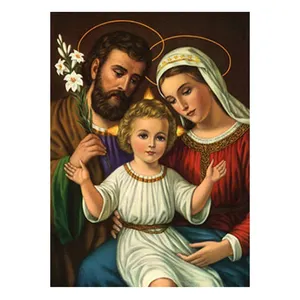 5d Diamond Painting Kit Religious Whole Family Portrait of Jesus Child and Mary AB Drill Diamond Painting Religion Full Drill