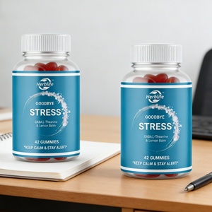 Wholesale GABA Vitamins L-Theanine Lemon Balm <b>Gummy</b> <b>Candy</b> Relief Mental Calmness Food Supplement Vegan Good Bye Stress Gummies - Product Image 6