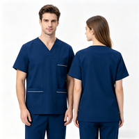 Ensemble de Blouse et Pantalon Médical Unisexe Personnalisable avec Logo – Fourniture ODM, Détection d'Aiguilles, Tissu Polyester Doux Thermocollé Sans Coutures