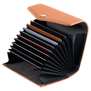 Cartera Personalizada con Bloqueo RFID de PU con Diseño Cruzado, Monedero de Fácil Acceso con Botón - Product Image 1