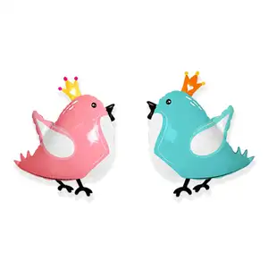 新着漫画動物鳥バルーンバレンタインデー愛クラウンバードフォイルバルーン誕生日結婚式の装飾卸売