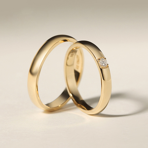 Anillo de Diamante Cultivado en Laboratorio con Piedra Moissanita de Oro de 14k de Nuevo Diseño, Anillo de Pareja para Enamorados - Product Image 1