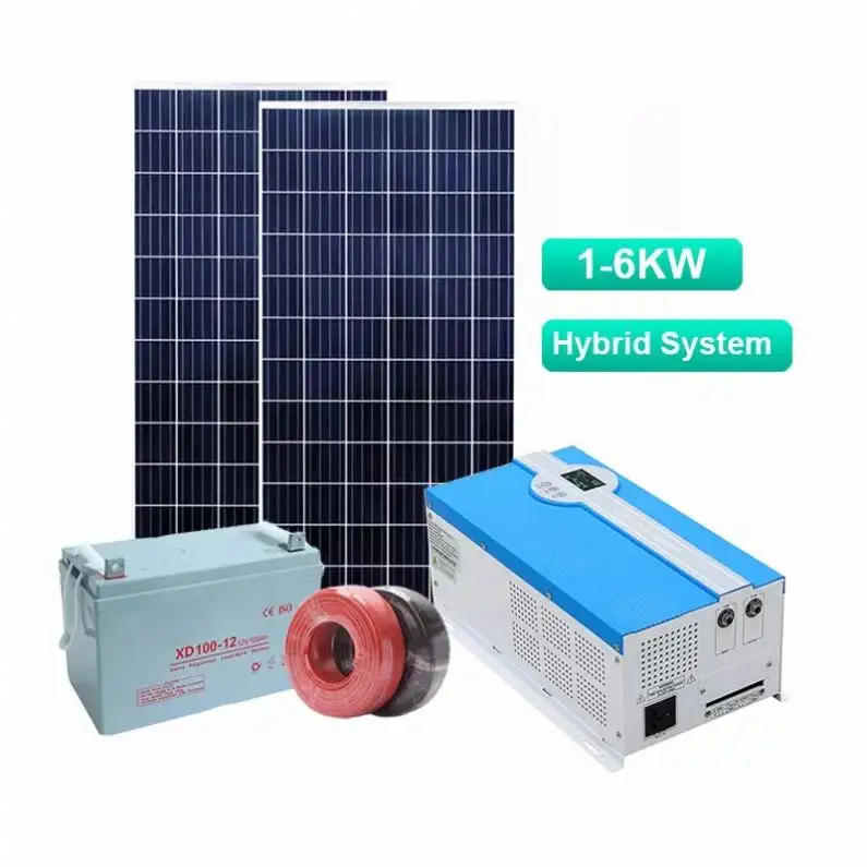 1000W 3000W 4000W Solar System 6Kw Complete Off Grid Kit Solar Generator 5000w Solar Home