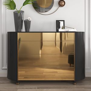 Papel Tapiz Autoadhesivo Metálico Dorado Espejo ORON, Rollo de <span class=keywords><strong>Vinilo</strong></span> para Decoración del Hogar, <span class=keywords><strong>Cocina</strong></span>, Gabinetes y Encimeras - Product Image 2