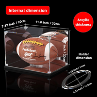 Vitrine de présentation de ballons de football en acrylique transparent de 2 mm, détachable, facile à assembler, anti-poussière, pour objets de collection sportifs, vente en gros Jinda