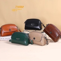 Sac bandoulière pour femme, petit sac à main, nouvelle collection 2025, en cuir véritable, fermeture éclair, mode printemps, polyvalent, mini sac en cuir de vachette
