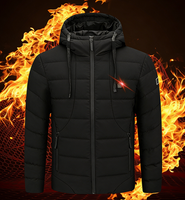 Blouson chauffant intelligent 5V à 5 zones pour homme, à capuche, alimenté par USB, pour la sécurité au travail, le ski, la chasse, l'hiver, les activités de plein air, décontracté