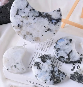 En gros, Ornement de lune en pierre de lune arc-en-ciel naturelle, en forme de sceptre, de baton, de tour, de baguette ou de goutte d'eau, pour la décoration intérieure Feng Shui et comme cadeau - Product Image 5