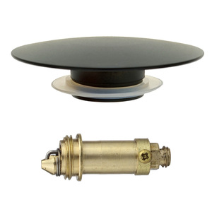 Tapón de Drenaje de Agua de Tipo Empuje de ABS Negro con Cabeza de Hongo, Accesorios de Drenaje de Panel para Lavabo, Núcleo de Cobre Tipo Bala - Product Image 3