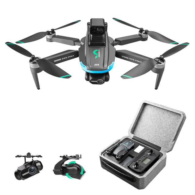 S9S Real Pixel 4K UAV GPS Quadcopter with Return Feature Beginner's Brushless Remote Control Aircraft Made of Plastic