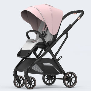 Poussette bébé convertible (assis/allongé), portable, 4 roues, cadre métallique, pliable, avec parasol, pour enfants de 0 à 4 ans, utilisation intérieure/extérieure - Product Image 1