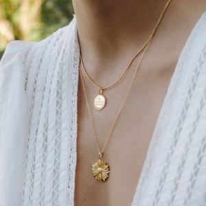 LYBURCHI Ciondolo Rotondo Personalizzabile in Argento Sterling 925 Placcato <span class=keywords><strong>Oro</strong></span> 18K, Tendenza 2025, Gioiello Charm Incidibile - Product Image 6