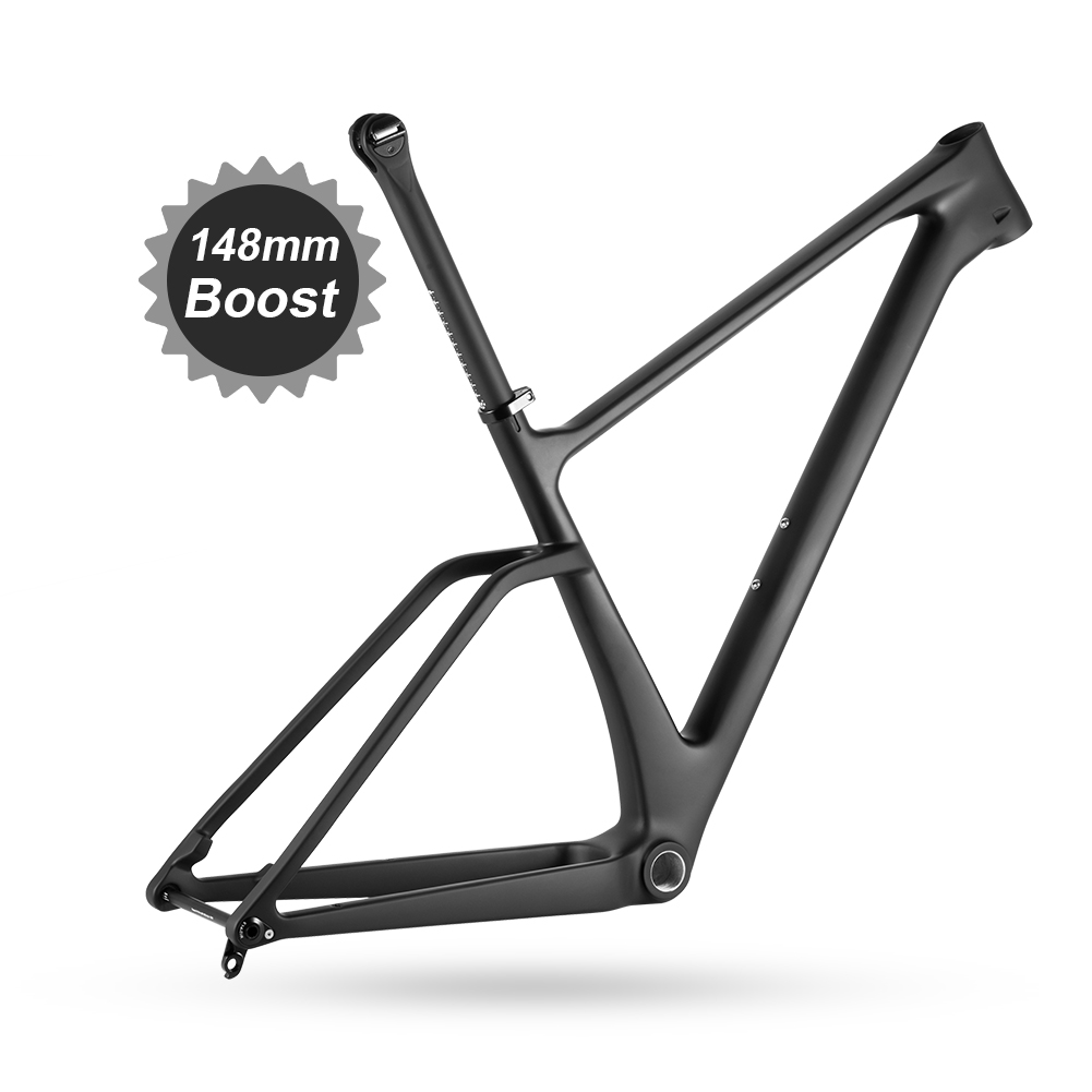 spcycle新しいmtbカーボンフレーム148 * 12mmはseatpostが付いている29