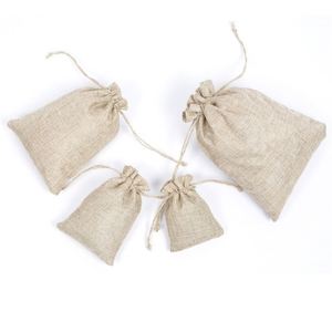 Natural Coarse Linen Jute <b>Hessian</b> Small Wedding Gift Jute Drawstring Perfume Jewelry Gift Package Calico <b>Bags</b> <b>Personalised</b> - Product Image 6