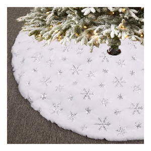 Wholesale Gold White <strong>Fur</strong> Wool Tree <strong>Skirt</strong> Xmas Decorations Christmas Tree <strong>Skirt</strong> for Christmas Tree - Product Image 1