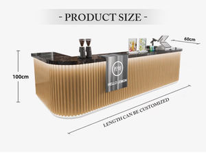 คาเฟ่ร้านชานมโต๊ะรับน้ำเคาน์เตอร์รับร้านอาหารมุมโค้ง - Product Image 5