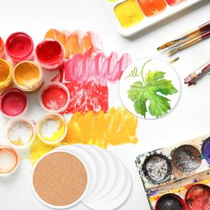 Sous-verre en céramique et <span class=keywords><strong>liège</strong></span> blanc à sublimation personnalisée <span class=keywords><strong>Tapis</strong></span> et coussin d'isolation <span class=keywords><strong>thermique</strong></span> pour boisson, tasse, tasse, produit personnalisable vierge - Product Image 4