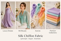 Tissu en Chiffon 100% Soie de Mûrier Teint sur Mesure, Tissu en Soie Léger pour les Marques de Mode et la Fabrication de Vêtements en Gros