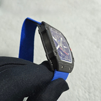 Nouvelle Montre Mécanique Homme en Fibre de Carbone 67-02 avec Roue d'Échappement à 7 Points Mobiles, Engrenage Grosse Taille Amélioré, Idéale pour Affaires et Loisirs