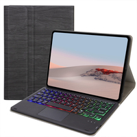 Casing Keyboard Pelindung dengan Lampu Latar Tujuh Warna untuk Surface Go123 Generasi Ketujuh, Keyboard Nirkabel Magic Touch