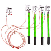 Kit de tiges de mise à la terre télescopiques en fibre de verre haute tension, légères, temporaires, avec pince à fil de cuivre, modèle LC-YDX CN