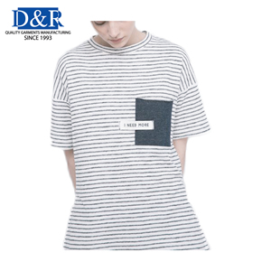 เสื้อยืดคอกลมผ้าฝ้ายป้องกันการยับของผู้ชายเสื้อยืดคอกลมมีกระเป๋าพิเศษทรงโอเวอร์ไซส์ - Product Image 2