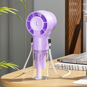 Best-Selling High-Speed Humidifying <b>Spray</b> Powerful Airflow Portable Eco-Friendly Rechargeable Brushed Motor Handheld Fan - Product Image 4