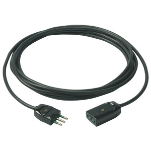<b>Extension</b> Cable 5m Black Power Cord With Plug And <b>Socket</b> For Indoor Use - Product Image 1