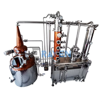 Distillateur en cuivre 100L 200L 300L Matériel de distillation Whisky Vin Gin Vodka Brandy Pot Still Home Distillateur d'alcool