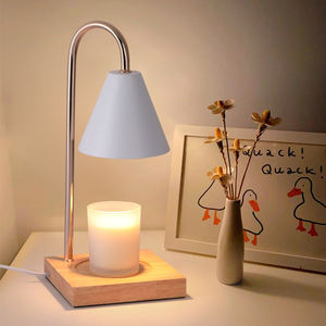 Herramientas de aromaterapia sin fuego Lámpara calentadora de velas de atenuación temporizada Cabecero de dormitorio Calentador de velas eléctrico con base de mármol - Product Image 2