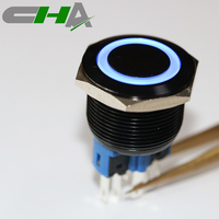Sakelar Tombol Tekan LED Biru Teriluminasi Seri CHA CN22A1