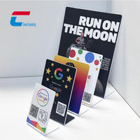 Support intelligent en PVC compatible avec iPhone et Android, avec logo personnalisé, NFC, fonction Tap Review.