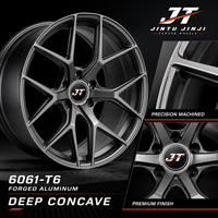 Jantes en alliage d'aluminium forgé monobloc 6061T6 personnalisées JTO 18-22 pouces, couleur bronze foncé, concaves profondes, à rayons en Y, pour voitures de performance