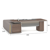 Meubles de bureau commerciaux, table de direction de luxe, bureau de direction moderne pour PDG, directeur, gestionnaire, ordinateur