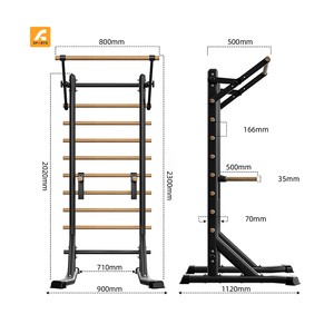 Đa chức năng tập thể dục kéo lên thanh Nhà Phòng tập thể dục tường thang thép & gỗ Tường Thụy Điển thang - Product Image 3