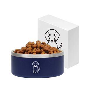 Kişiselleştirilmiş 42oz paslanmaz çelik yalıtımlı evcil hayvan kaseleri kauçuk alt 18oz/32oz/42oz/64oz/100oz yalıtımlı evcil hayvan besleme kasesi - Product Image 5