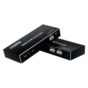 USB HDMI KVM扩展器扩展kvm超过cat5e/6电缆，带HDMI环路出HDMI USB信号扩展