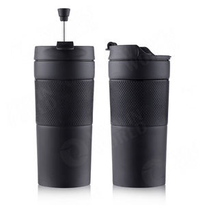 Tasse à café de voyage, Portable, isolé sous vide, pour presse française, Portable, grande pression Préparation de café à usage unique, tasse de thé 12oz, pour le voyage - Product Image 2