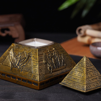 Ägyptische Pyramide kreative Modelle Luxus geschnitzte Aroma therapie Kerze Ambiente Dekoration Großhandel Duft