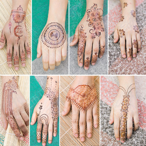 Oferta Especial: Pegatinas <span class=keywords><strong>de</strong></span> <span class=keywords><strong>Tatuajes</strong></span> Temporales <span class=keywords><strong>de</strong></span> Henna Mehndi Rojo Marrón para Arte Corporal Árabe, Cara <span class=keywords><strong>y</strong></span> <span class=keywords><strong>Manos</strong></span>, Resistentes al Agua - Product Image 3