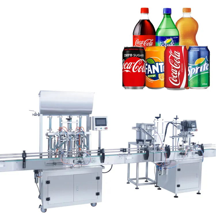 Whole Line Automatic Beverage PET Bottle Aluminum Tin Can Filling Sealing Machine Soft Drink Juice Bottle Filling Machine Line