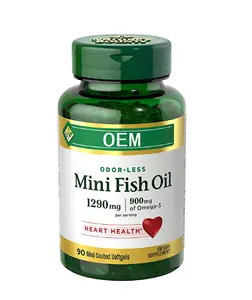 كبسولات صغيرة مطلية بزيت السمك سوفتجيل كبسولات mg Omega 3 حبيبات ناعمة مغلفة صغيرة تعزز الأوعية الدموية وتحمي القلب