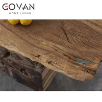 Wabi Sabi Table basse en bois antique naturel Hôtel en bois vieilli de qualité