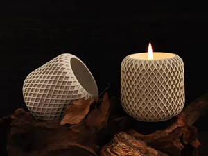 Y065 Molde de silicona DIY para resina epoxi y velas de cera, con diseño de malla irregular, para macetas - Product Image 4