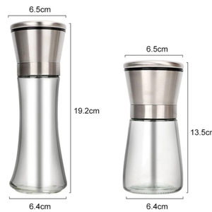 Wholesale 180/200ML Ceramic PC Black Pepper Stainless Steel Manual Spice Glass Salt <b>Mill</b> Machine for Household Use - Product Image 4