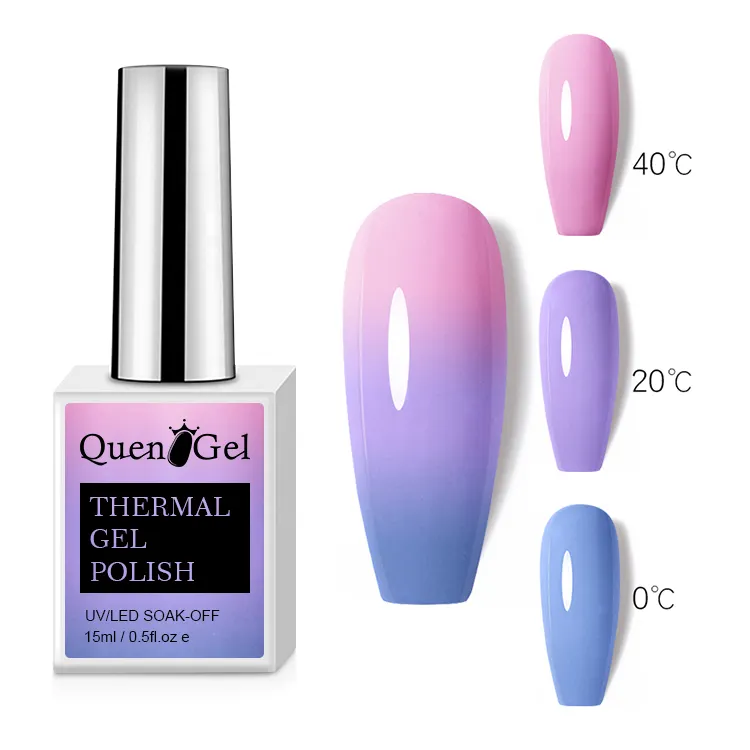 15ml de temperatura de Color cambio de uñas de Gel UV LED polaco térmica brillo baño Gel de esmalte de uñas