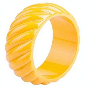 Trendy High Quality Multicolor Resin <b>Bangles</b> <b>Bracelet</b> Stylish With Ribbed Texture Unisex Trendy Fashionable Wedding Party Woman - Product Image 2