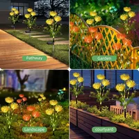 Luces Solares LED IP65 para Jardín, Decoración Exterior Impermeable para Césped, Patio y Terraza