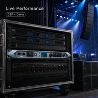 Amplificateur de puissance numérique DSP Dante classe D 4 canaux 2500W 4 ohms en métal pour enceintes audio professionnelles PA, caissons de basses et sonorisation de scène