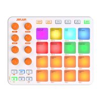 Pad MIDI 16-tombol RGB untuk Pengontrol Musik Elektronik Mini Keyboard Baterai Terpasang Siap Kirim Internasional JP-1